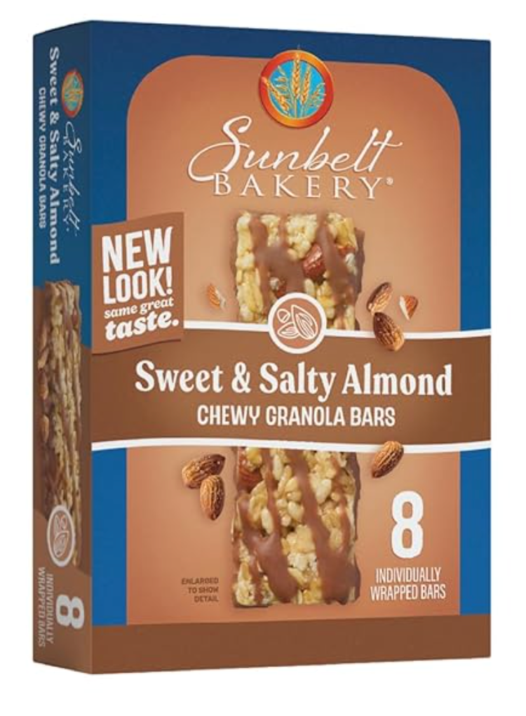 Sunbelt Bakery Almond Sweet & Salty Chewy Granola Bars, 8-1.0 OZ Bars - expires June 30 2026