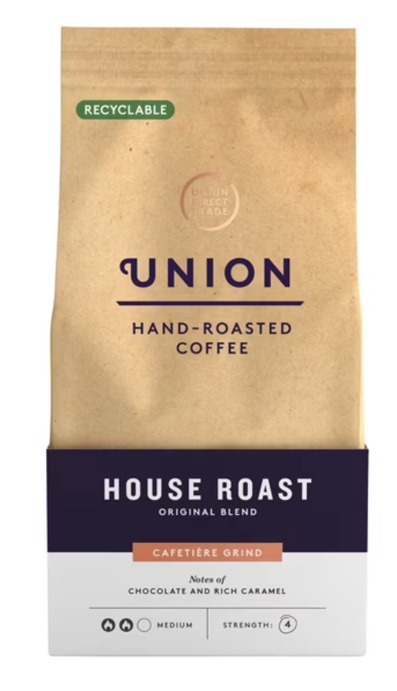 Union House Roast Cafetiere Grind Coffee 200G, Imported from Britain