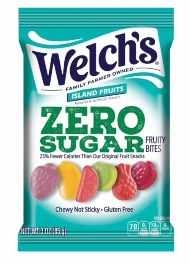Welch's Island Fruits Zero Sugar 3 oz pack - expires 6/26/2026