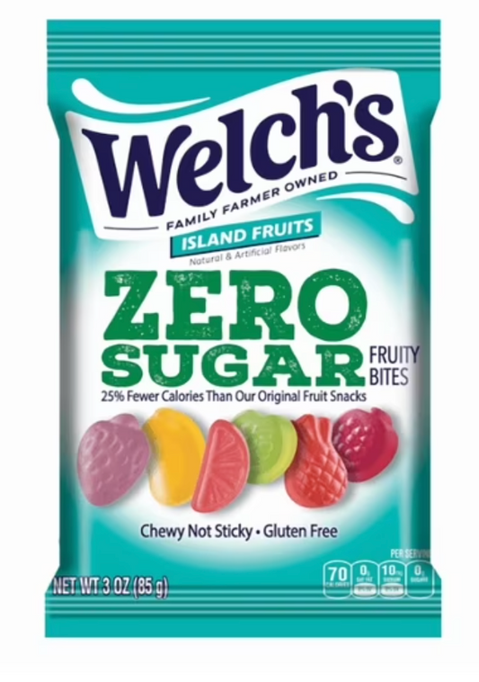 Welch's Island Fruits Zero Sugar 3 oz pack - expires 6/26/2026