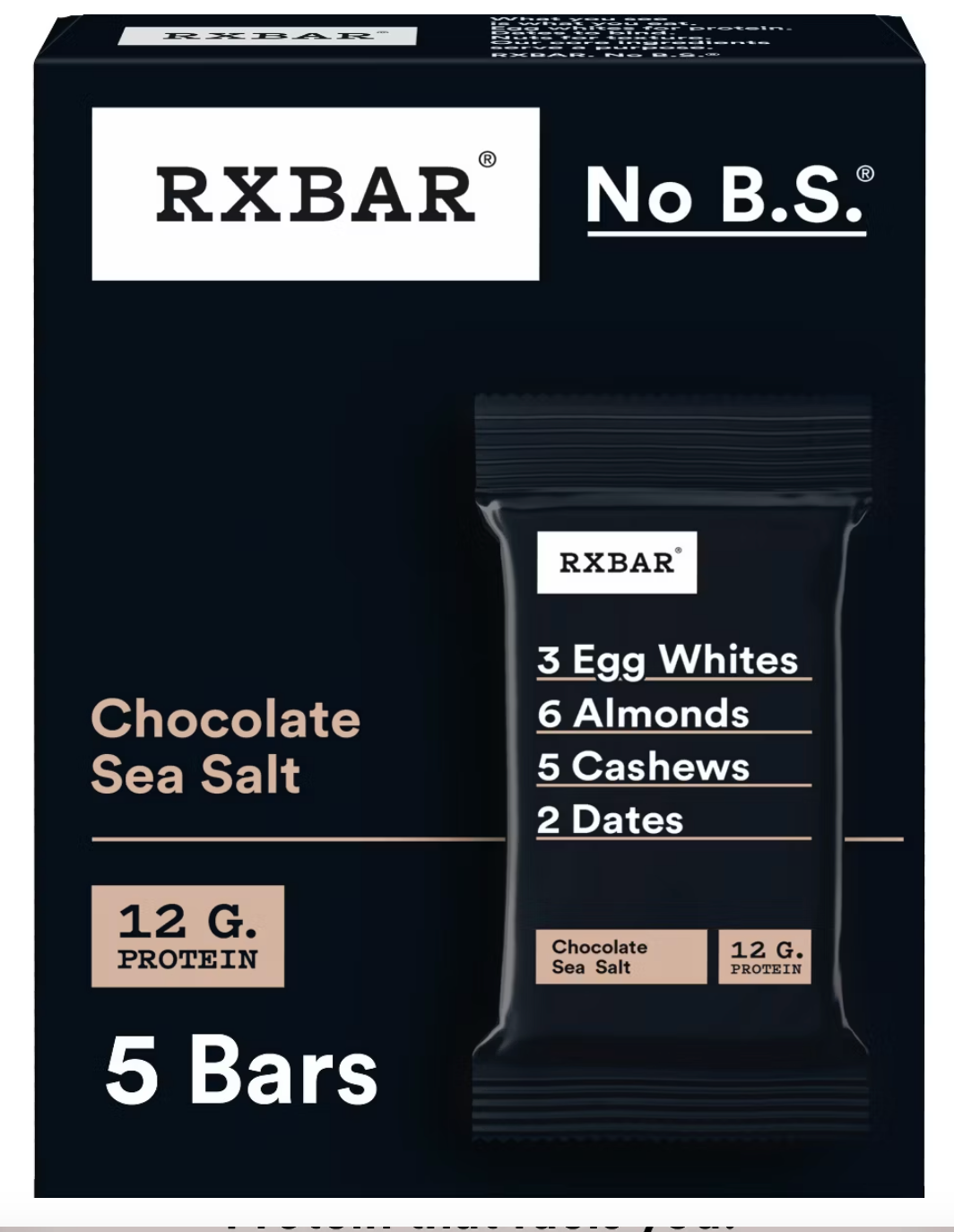 RXBAR Chocolate Sea Salt Protein Bars - 9.1oz/5ct - expires July 07 2026