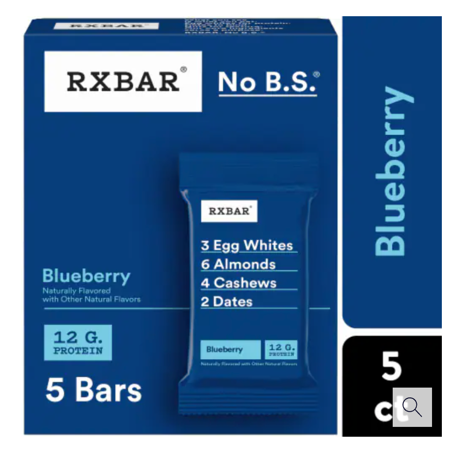 RXBAR® Blueberry Protein Bars - expires August 09 2026