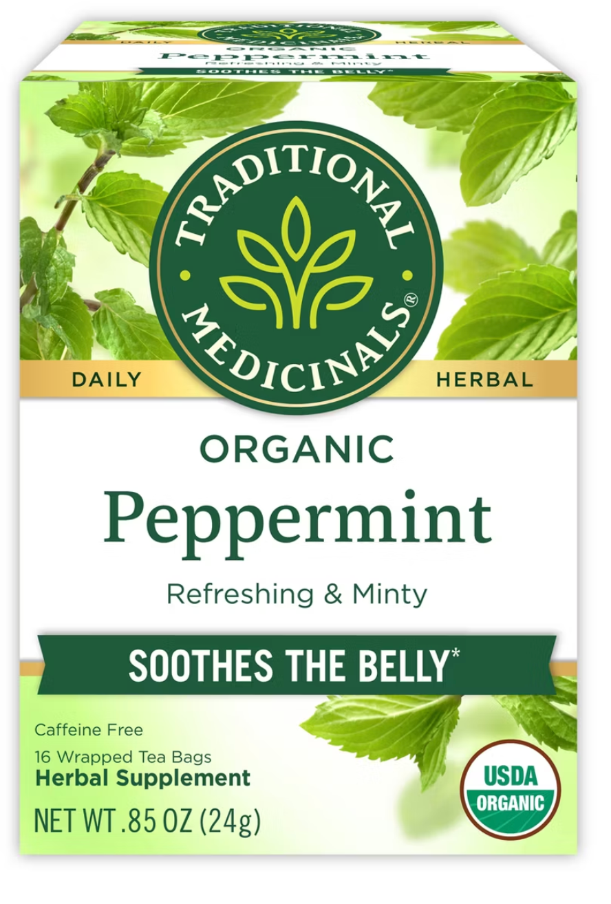 Traditional Medicinals Organic Peppermint Herbal Tea - 16ct