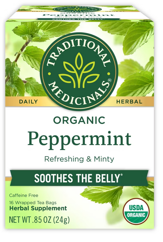 Traditional Medicinals Organic Peppermint Herbal Tea - 16ct