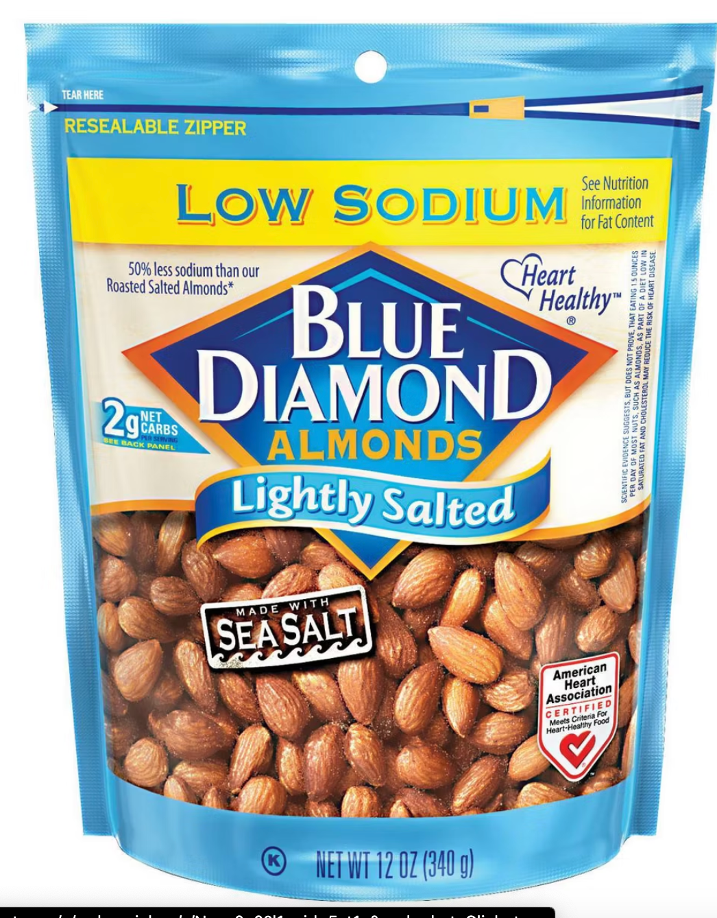 Blue Diamond Almonds Lightly Salted - 12oz