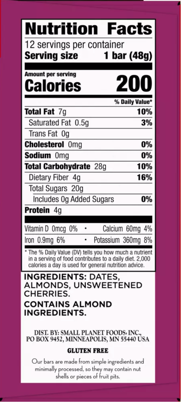 Larabar Cherry Pie Bar - 12 ct