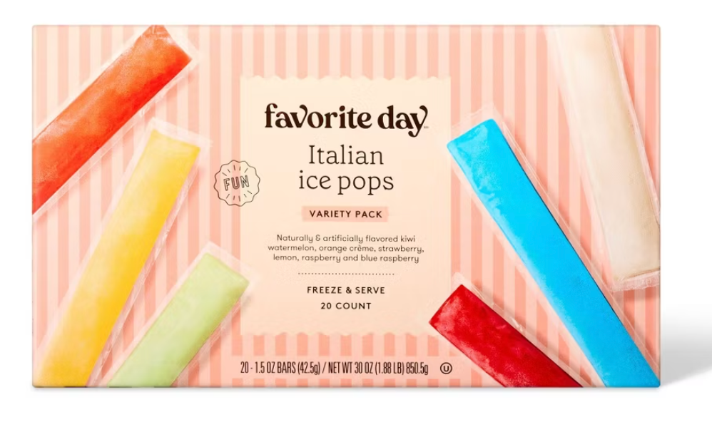 Italian Ice Pops Assorted Flavors - 20ct - Favorite Day™