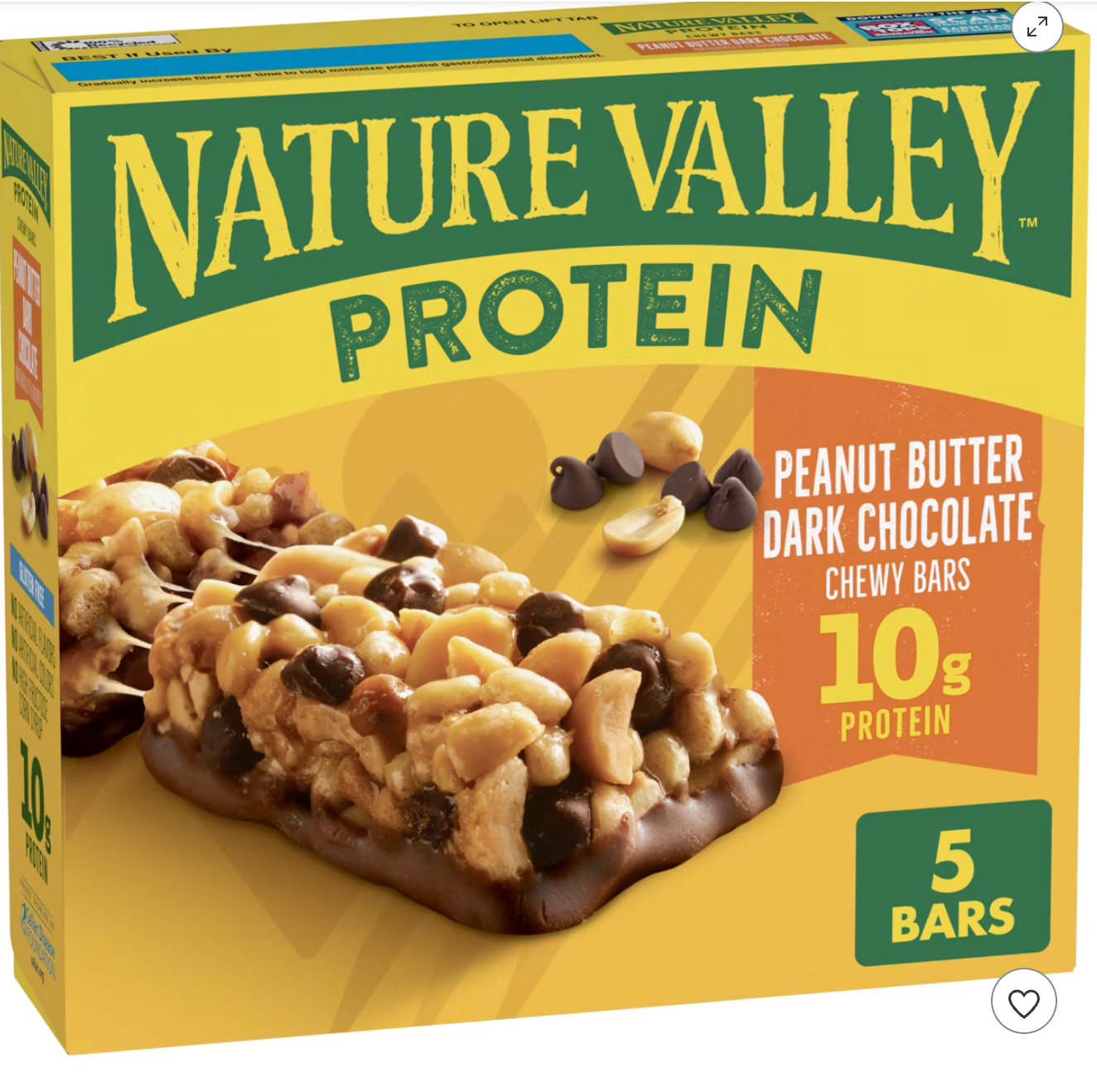 Nature Valley Peanut Butter Dark Chocolate Protein Chewy Bars - 5ct - expires Nov 29 2026