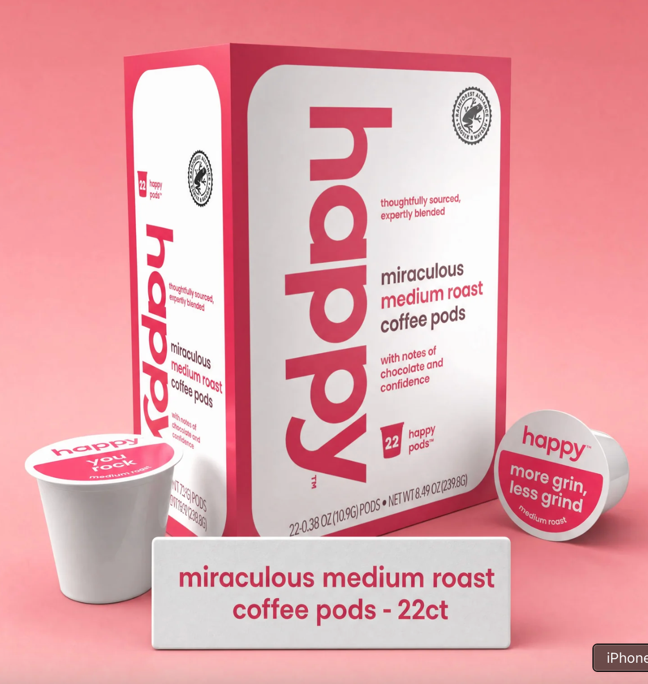 miraculous medium roast coffee happy pods™ 22 ct - expired May 15 2026