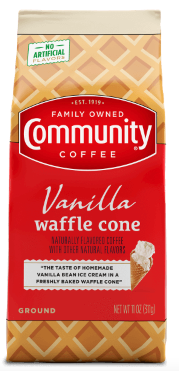 11 oz. Ground Vanilla Waffle Cone Coffee - expires 06/19/2026