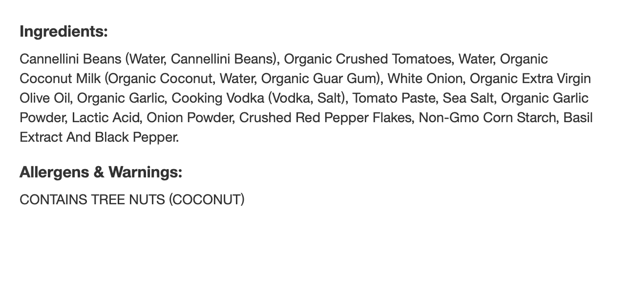Heyday Canning Co Saucy Tomato Alla Vodka Cannellini Beans - 15oz