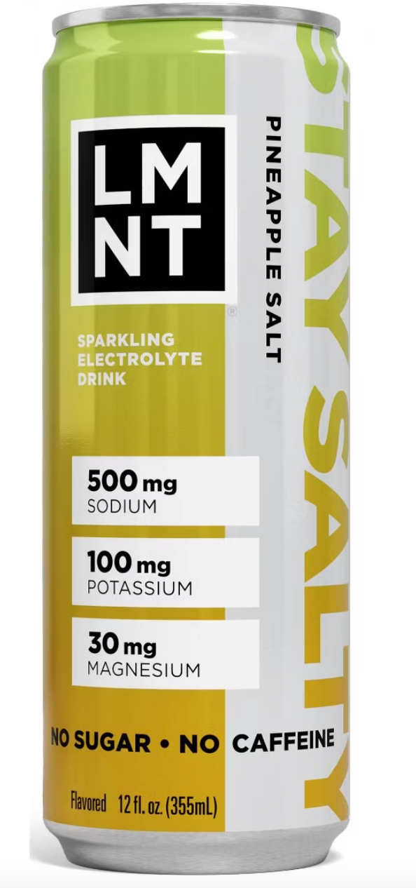 LMNT Zero-Sugar Pineapple Sparkling Electrolyte Drink - 12 fl oz