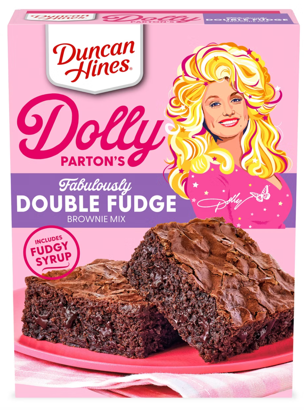 Duncan Hines Dolly Parton's Double Fudge Brownie Mix - 17.6oz - expires July 14 2027
