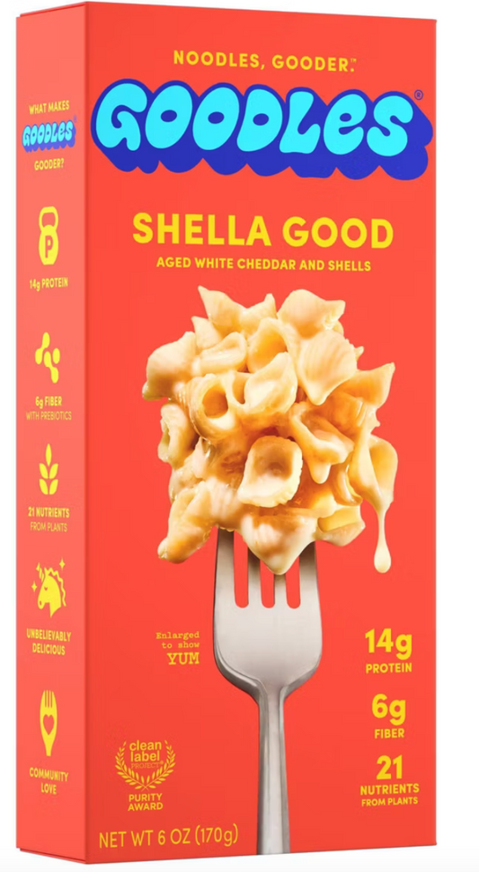 Goodles Shella Good Aged White Cheddar Protein Mac & Cheese - 6oz