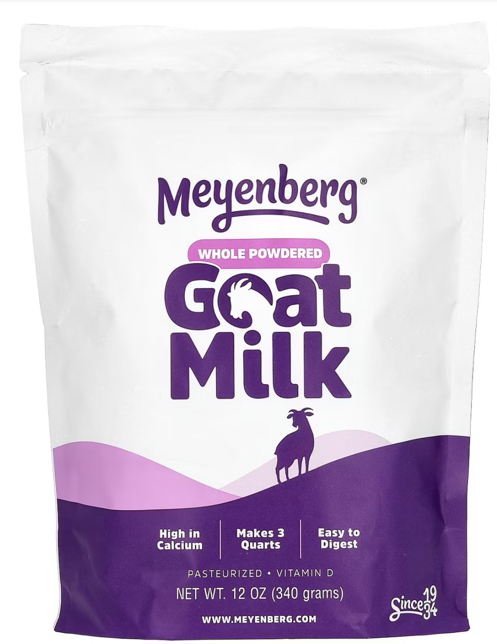 Meyenberg Goat Milk Whole Powdered Goat Milk, 12 oz (340 g)