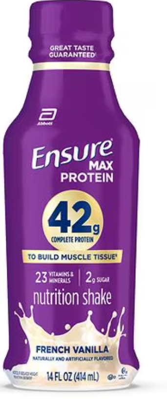 Ensure Max Protein Ready-to-Drink Nutrition Shake Bottle, 42g Protein French Vanilla, 14.0 fl oz - expires Feb 1 2027