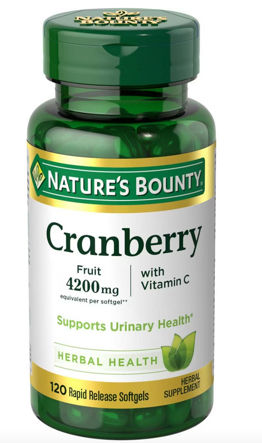 Nature's Bounty Cranberry w/ Vitamin C 4200mg Softgels - 120ct - expires 4/27