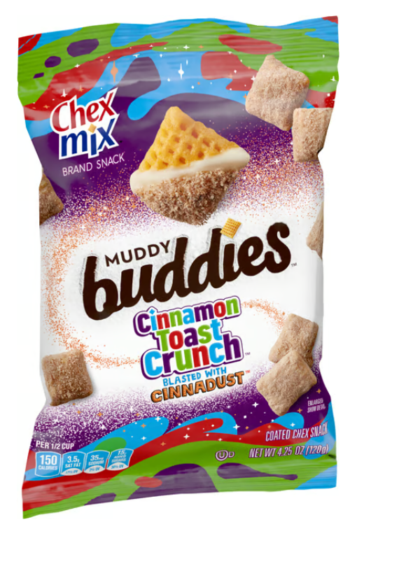 Chex Mix Muddy Buddies Cinnamon Toast Crunch Coated Snack Mix (4.5 oz) - expires June 24 2026
