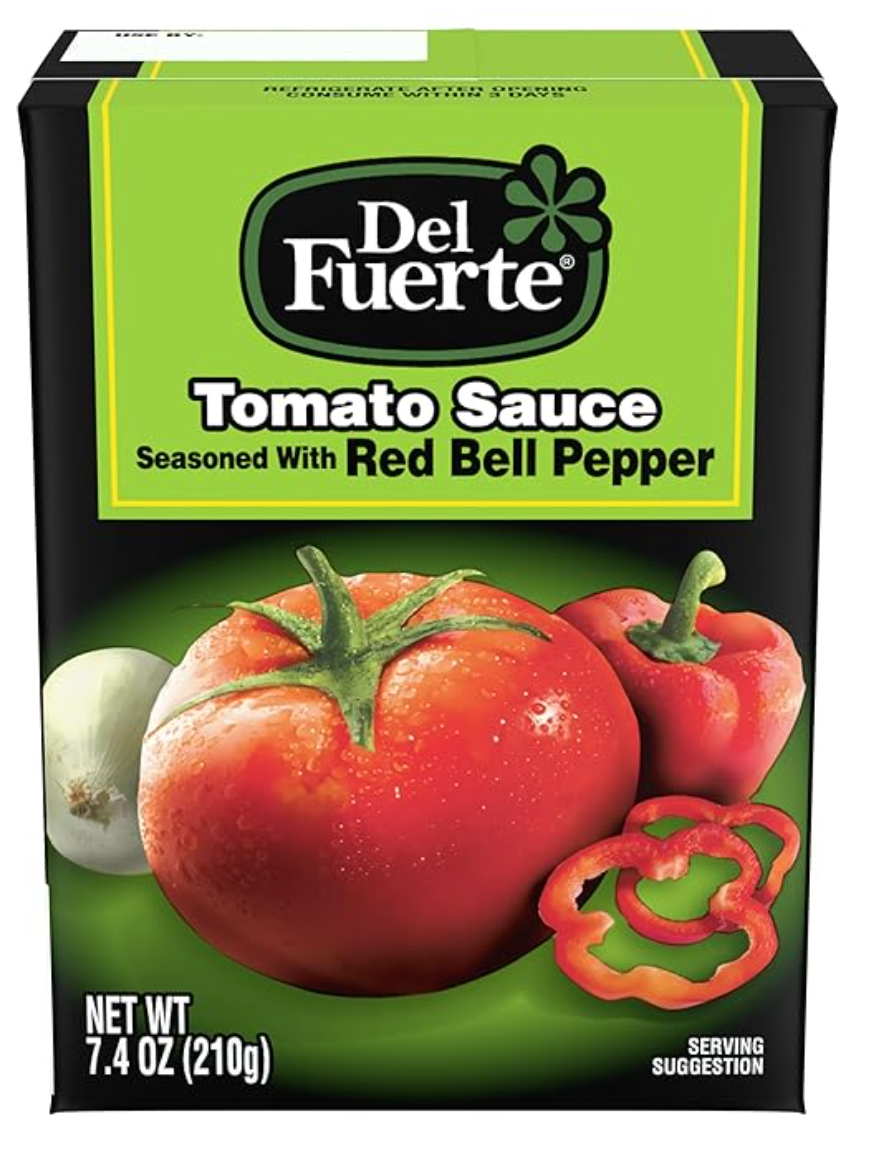 DEL FUERTE Tomato Sauce Seasoned with Red Bell Pepper 7.4 Ounce - expires Dec 2026