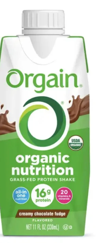 Orgain Organic Nutrition Nutritional Shake Creamy Chocolate Fudge, 11oz. - expires March 31 2027