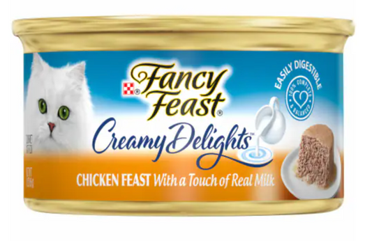 Purina Fancy Feast Creamy Delights Wet Cat Food Pate Chicken Feast with a Touch of Real Milk