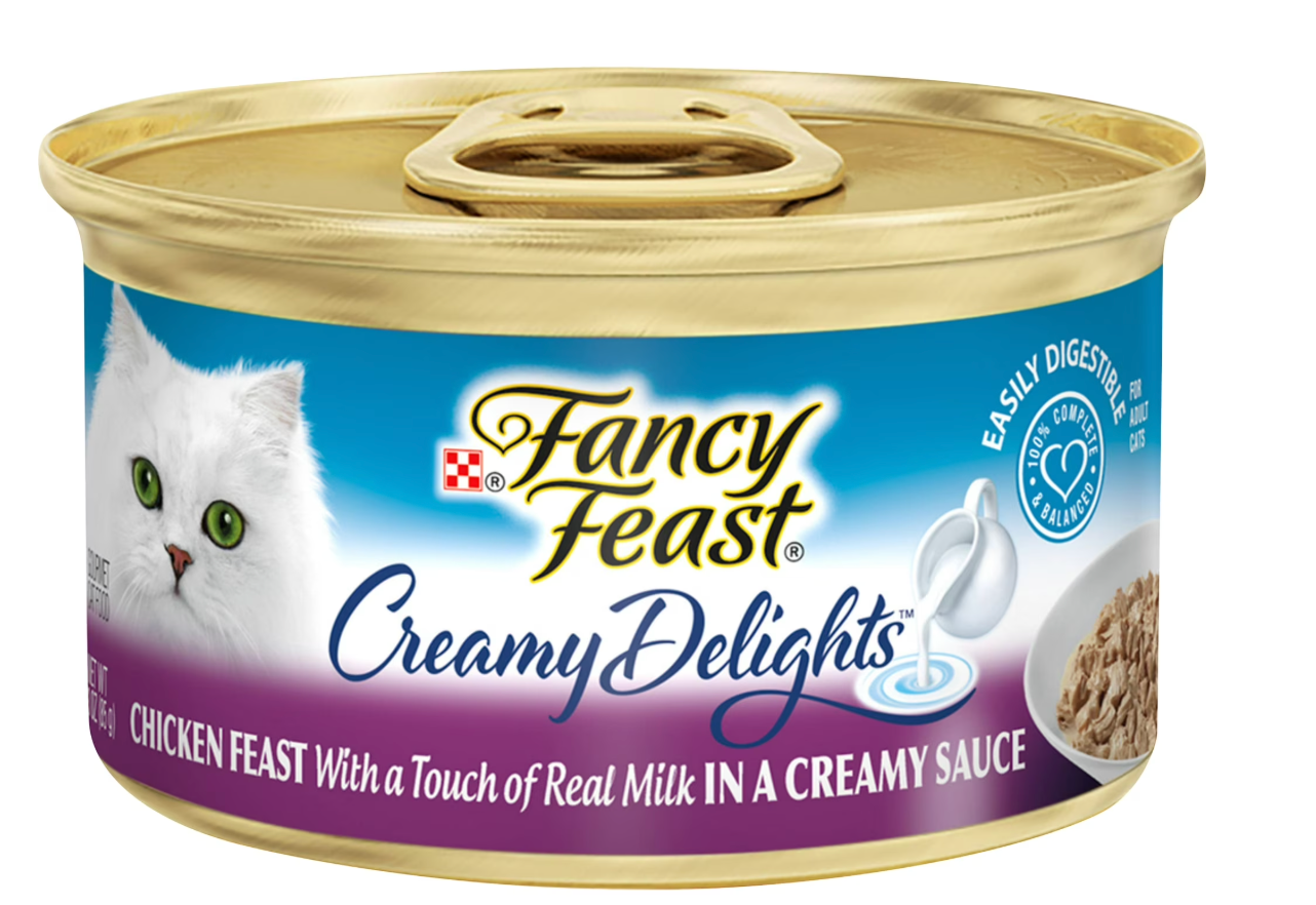 Purina Fancy Feast Creamy Delights Wet Cat Food, Chicken in Creamy Sauce, 3 oz Can