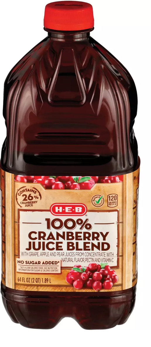 H‑E‑B 100% Cranberry Blend Juice - Feb 2027