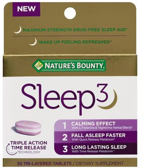 Nature's Bounty Sleep3 Tri-Layer, 30.0 ea - 8/2027