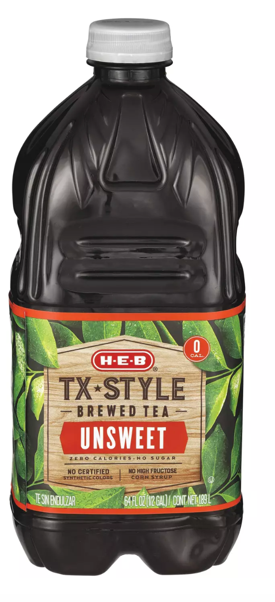 H‑E‑B Texas-Style Brewed Unsweet Iced Tea - expires Feb 2027