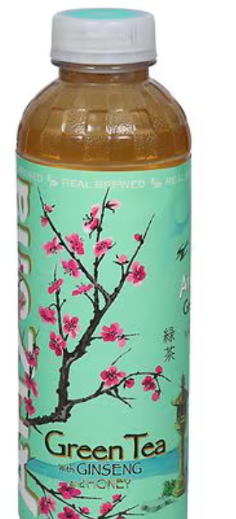 Arizona Green Tea, Ginseng and Honey, - 16 fl oz single bottle