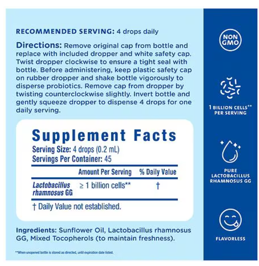 Mommy's Bliss Baby Probiotic Drops Everyday 45 servings, 0.34 fl oz - expires 08/2026