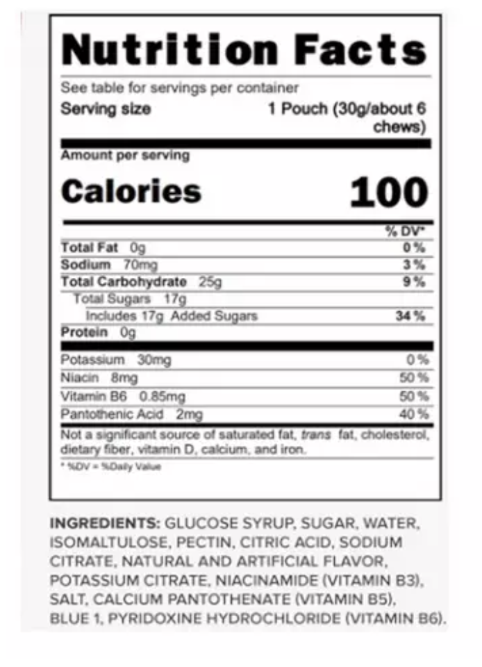 Gatorade Energy Chews (1-Pack) - expires Oct 14 2026