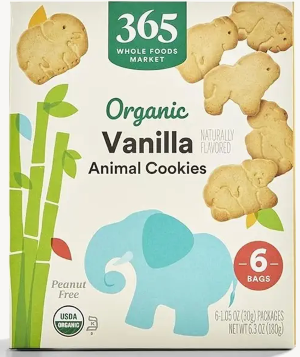 365 by Whole Foods Market, Organic Multi Pack Vanilla Animal Cookie, 6.3 Ounce