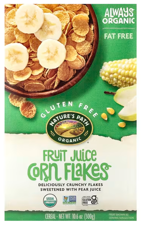 Nature's Path, Organic Fruit Juice Corn Flakes Cereal, 10.6 oz (300 g)