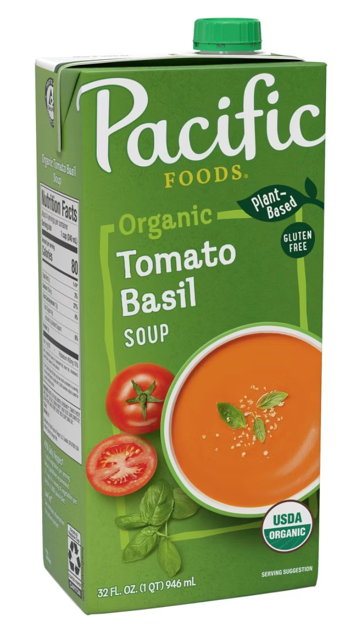 Pacific Foods Plant Based Organic Gluten Free Vegan Tomato Basil Soup - 32 fl oz