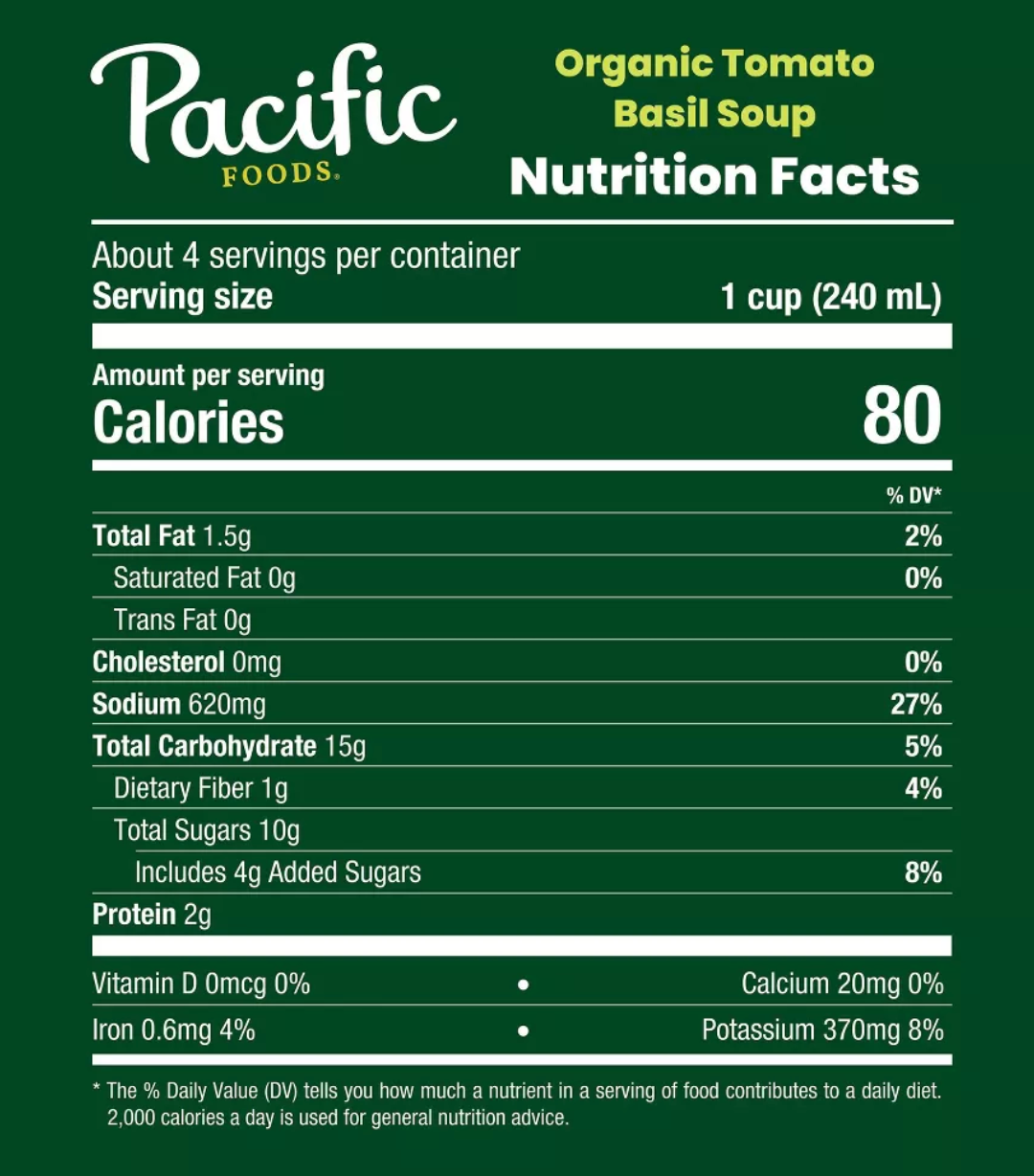 Pacific Foods Plant Based Organic Gluten Free Vegan Tomato Basil Soup - 32 fl oz