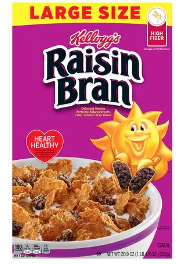 Raisin Bran Breakfast Cereal Original, 20.9 oz - expired March 07 2027