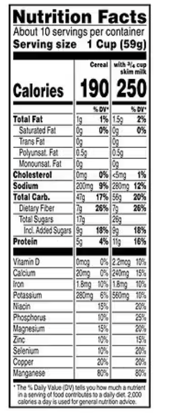 Raisin Bran Breakfast Cereal Original, 20.9 oz - expired March 07 2027