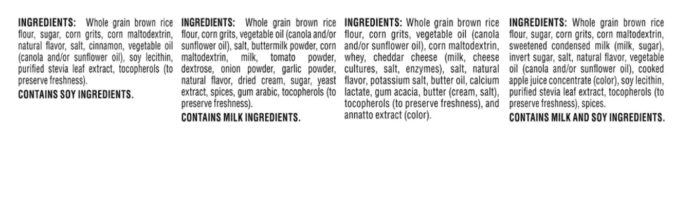 Quaker Sweet & Savory Mix Gluten Free Popped Rice Crisps Variety pack - 12.02oz/15ct