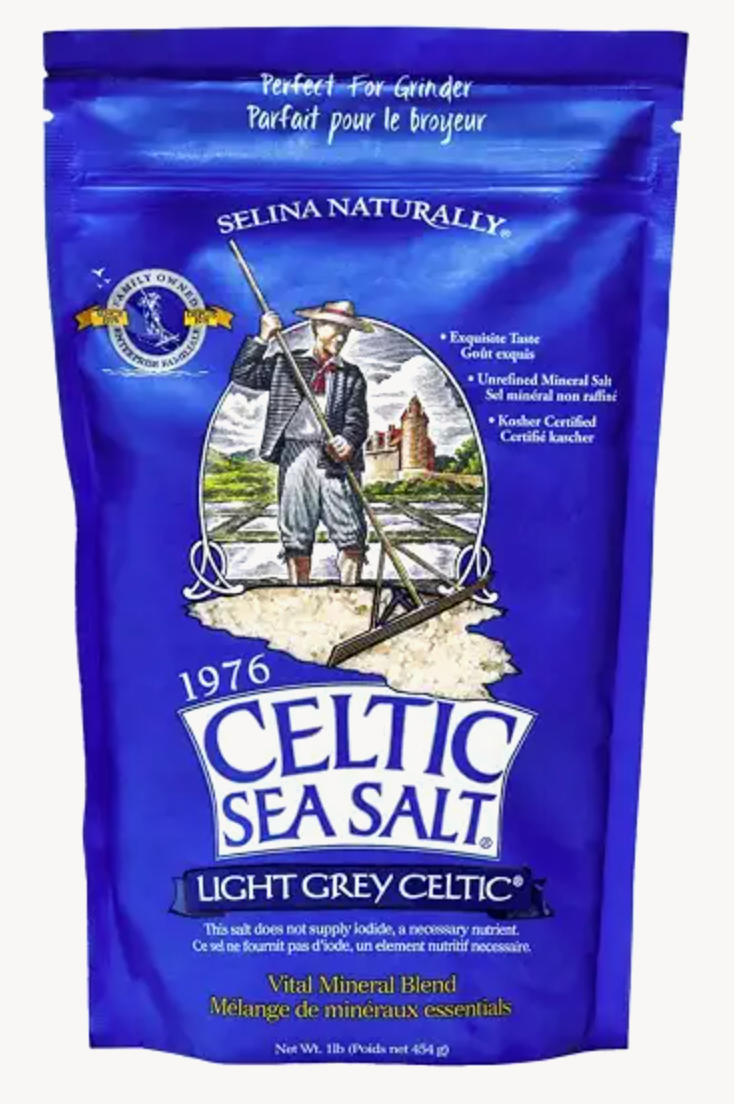 Celtic Sea Salt Light Grey Coarse – Unrefined Mineral Salt, 70+ Trace Minerals, Sustainably Harvested, GMP Certified – Cooking, Finishing, Hydration, Grinder Use – 1 lb Resealable Bag