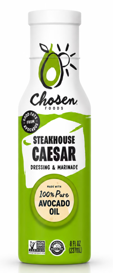 Chosen Foods Steakhouse Caesar Dressing and Marinade made with 100% Pure Avocado Oil 8 fl Oz