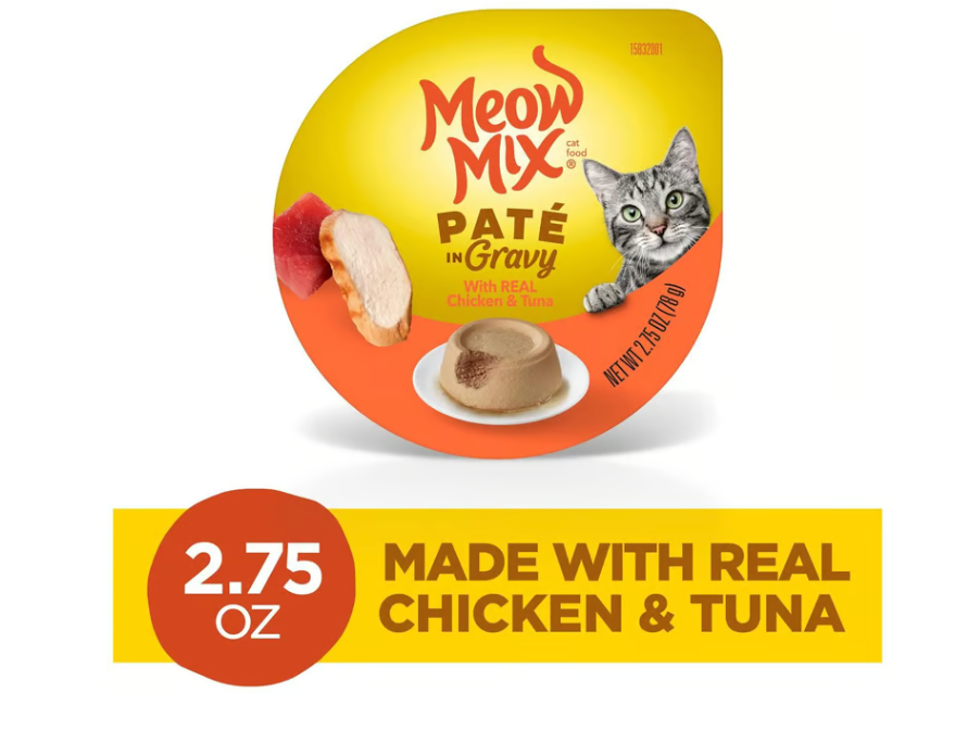 Meow Mix Chicken and Tuna Pate in Gravy Wet Cat Food (2.75 oz)