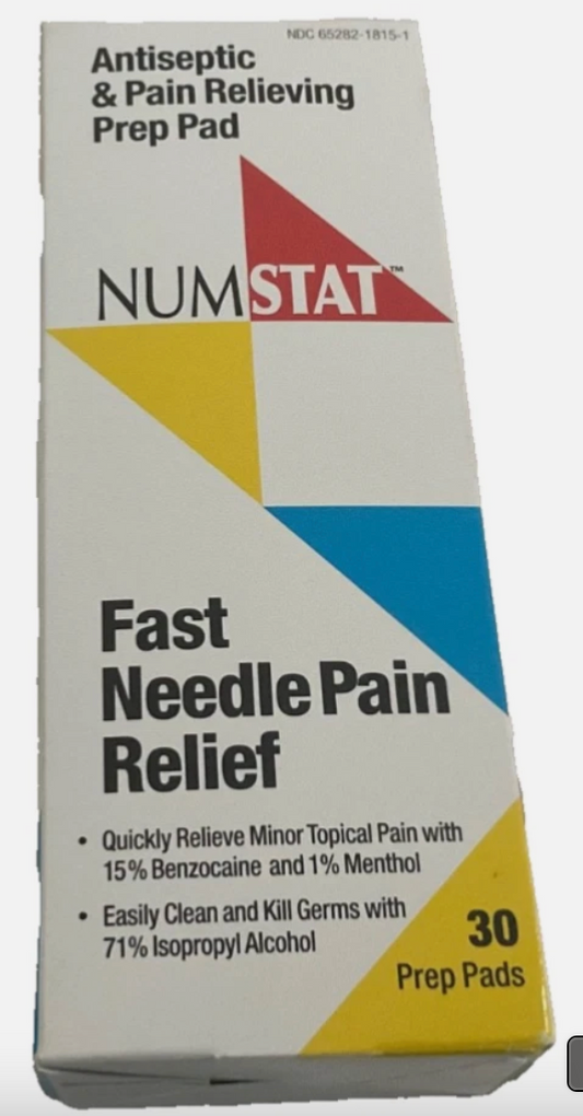 Numstat Antiseptic & Pain Relieving Prep Pad 30 Ct