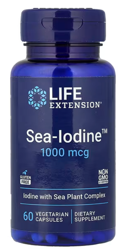 Life Extension, Sea-Iodine™, 1,000 mcg, 60 Vegetarian Capsules - expires 06/2027