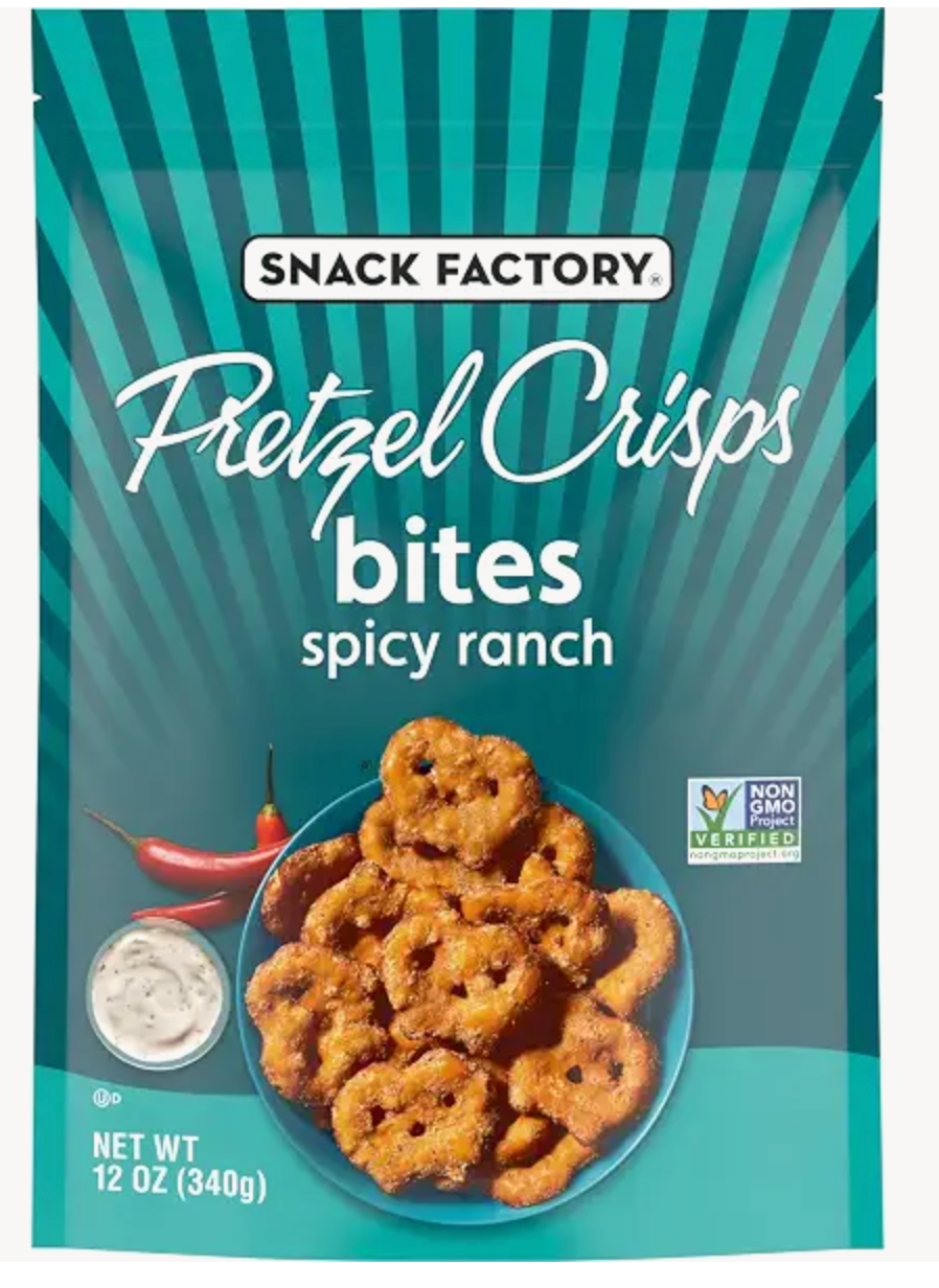 Snack Factory Snack Factory Pretzel Crisps Bites, Spicy Ranch Pretzels, 12 Oz - expired March 21 2026