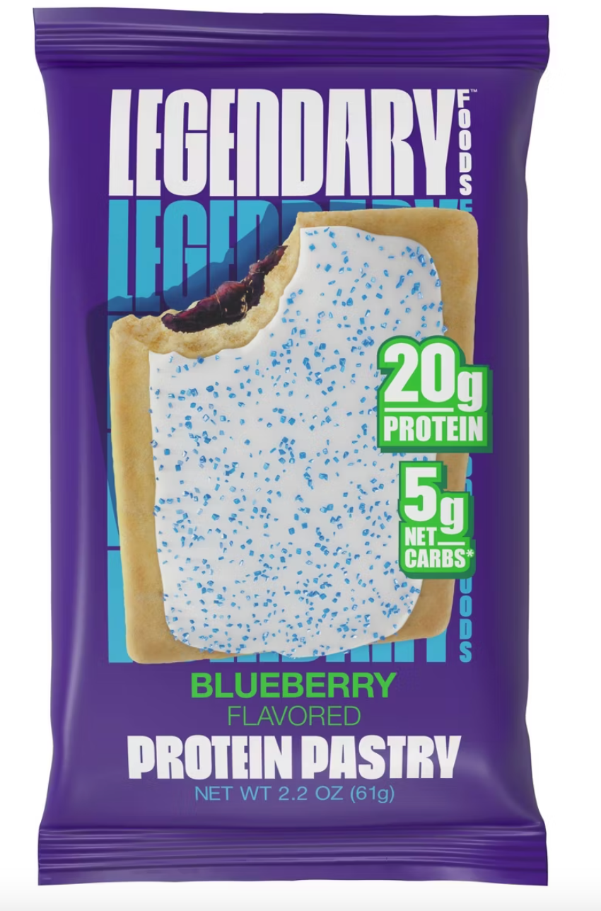 Legendary Foods Gluten Free and Keto Friendly Protein Pastry - Blueberry - 2.2oz - expired 05/28/2026