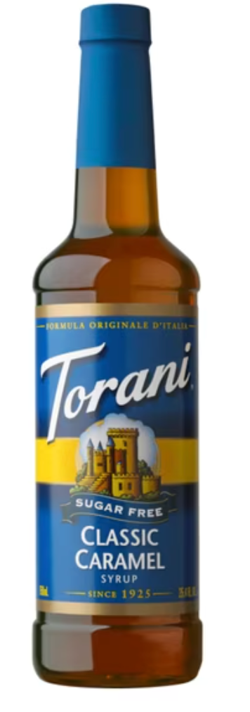 Torani Sugar Free Classic Caramel Flavoring Syrup, Coffee Flavoring, Drink Mix, 25.4 oz