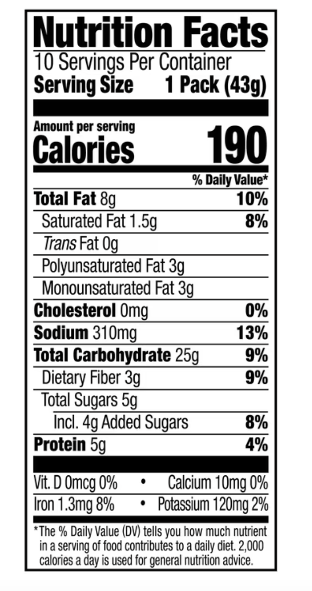 Lance Baked with Whole Grain Peanut Butter, 10 Count 1.52 oz - expired May 23 2026