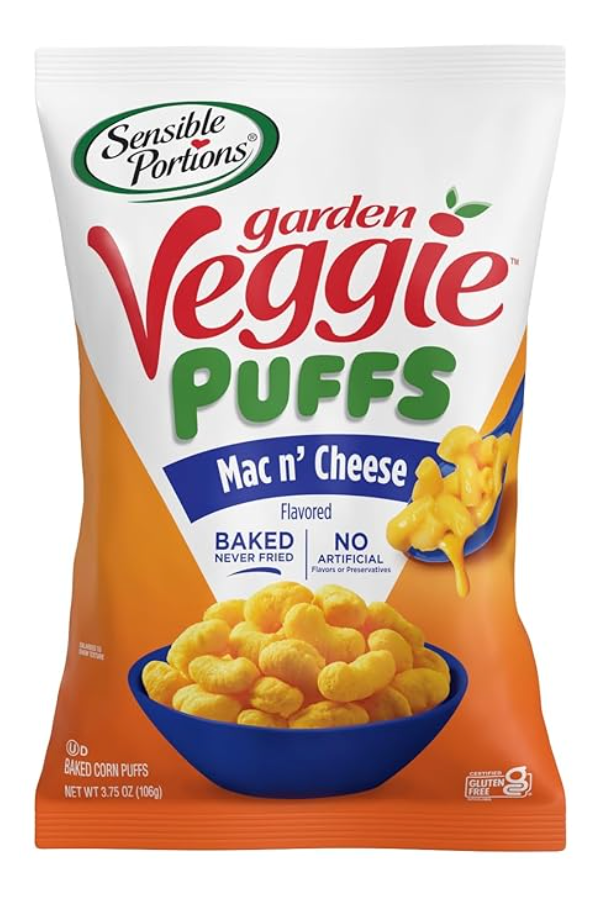 Sensible Portions Garden Veggie Mac & Cheese Puffs, 3.75 Oz - expired June 01 2026