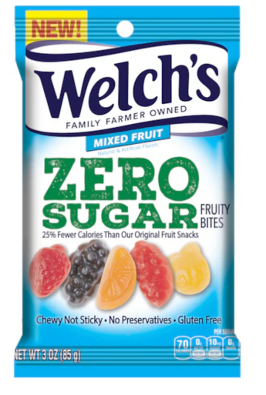 Welch’s Zero Sugar Fruity Bites, 3 oz - Mixed Fruit